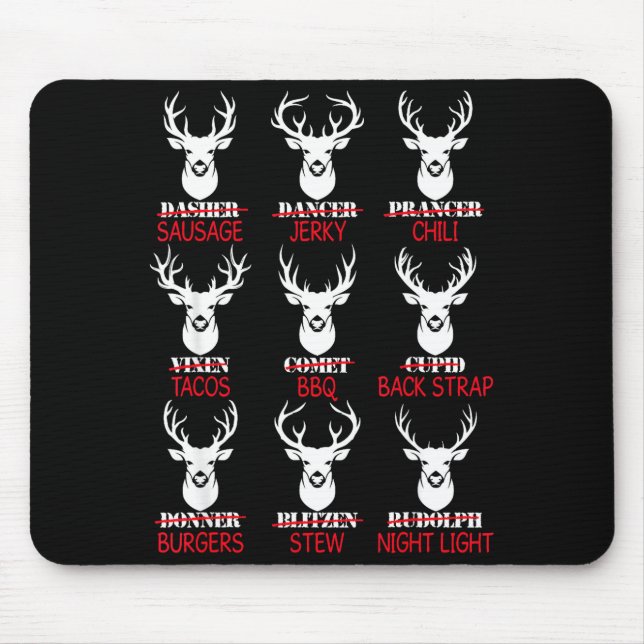 Deer Hunting Gift Hunter Of All Santa's Reindeer  Mousepad (Vorne)