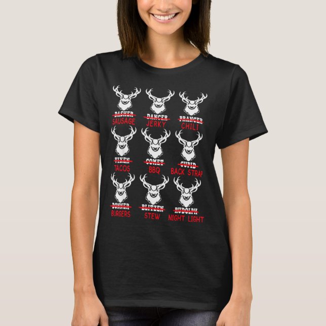 Deer Hunting Gift Hunter Of All Santas Reindeer  T-Shirt (Vorderseite)