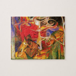 Deer in Forest von Franz Marc Puzzle
