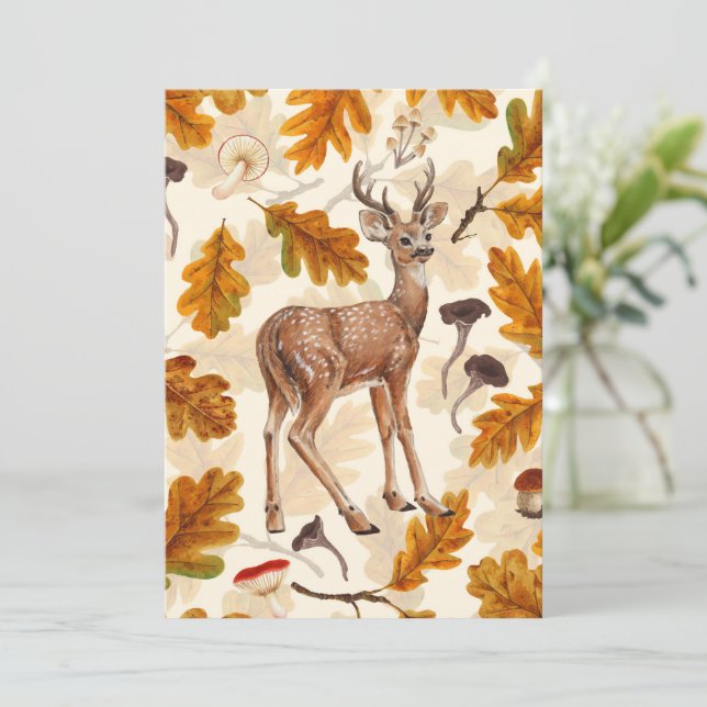 Deer in the autumnal forest (Stehend Vorderseite)