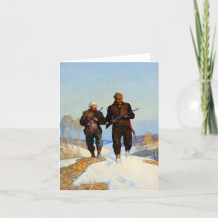 Deer Junters von Newell Convers Wyeth Dankeskarte