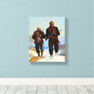 Deer Junters von Newell Convers Wyeth Leinwanddruck