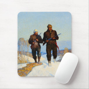 Deer Junters von Newell Convers Wyeth Mousepad