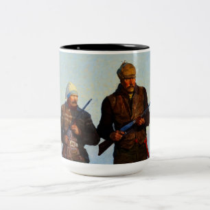 Deer Junters von Newell Convers Wyeth Zweifarbige Tasse