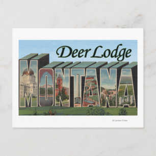 Deer Lodge, Montana - Große Briefszenen Postkarte