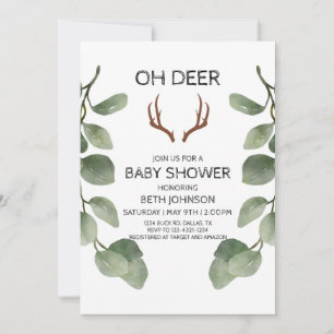 Deer Lumberjack Baby Shower Einladung