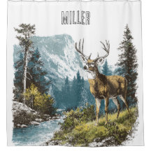 Deer Nature Shower Curtain