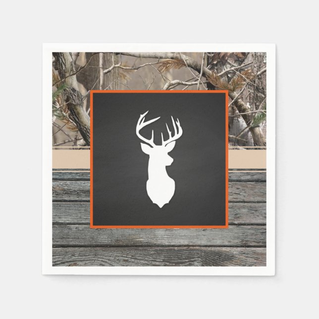 Deer Party Napkin - Junge Serviette (Vorderseite)