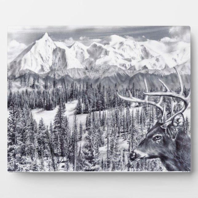 Deer Plaque Fotoplatte (Vorderseite)