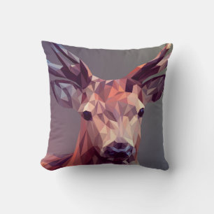 Deer Polygons Art Design Graphic Animal Stag Postc Kissen