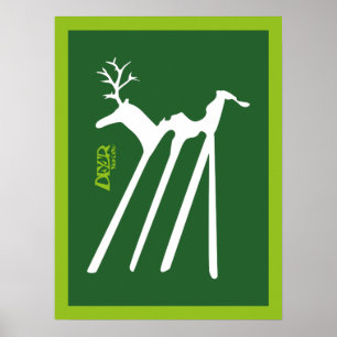 DEER SHADOW PIXELAT VON MASANSER POSTER