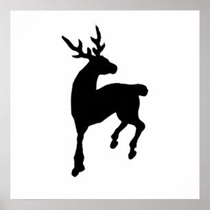 Deer Silhouette Poster