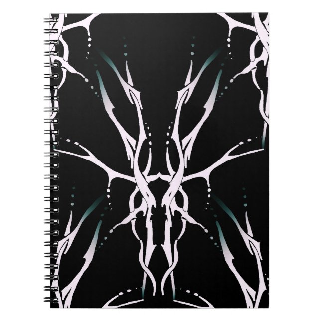 Deer Skull Tribal Design for deer Hunters white Notizblock (Vorderseite)