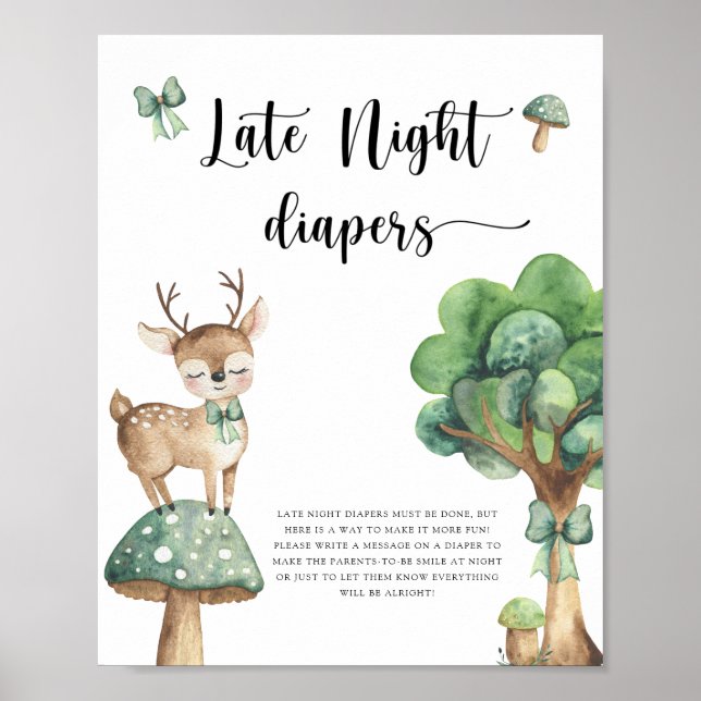 Deer - Späte Nacht Windeln Spiel Poster (Vorne)