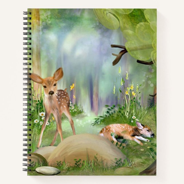Deer Spiral Notebook Journal-Tagebuch Notizbuch (Vorderseite)