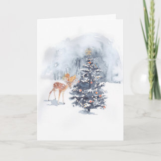 Deer & Squirrel Decorate Note Card Karte