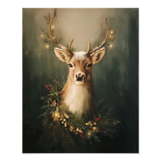 Deer Tartan Christmas Poster (Vorne)