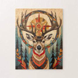 Deer Totem – Graceful Art Deco Spirit Puzzle
