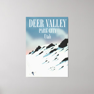 Deer Valley, Park City, Utah, Skiposter Leinwanddruck