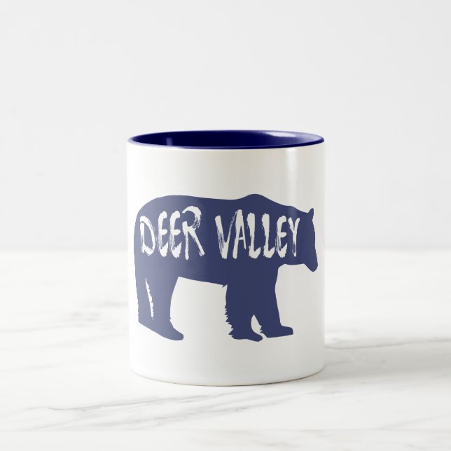 Deer Valley Utah Bear Zweifarbige Tasse (Mittel)