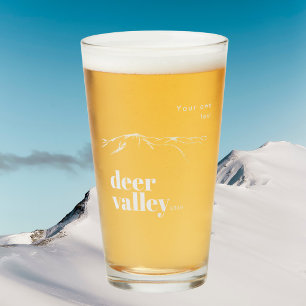 Deer Valley Utah gekritzelte Berglandschaft Glas