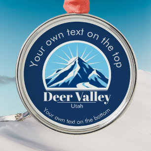 Deer Valley Utah Skigebiet Andenken Ornament Aus Metall
