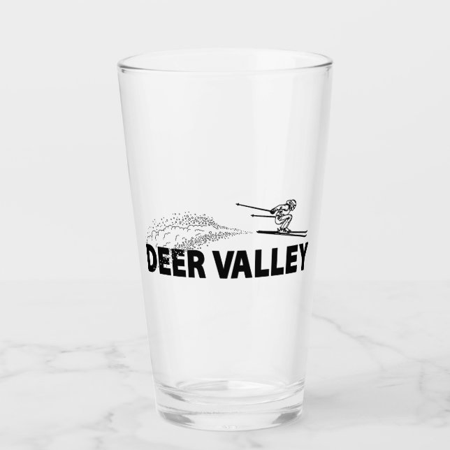Deer Valley Utah Skispringer Glas (Vorderseite)