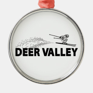 Deer Valley Utah Skispringer Ornament Aus Metall