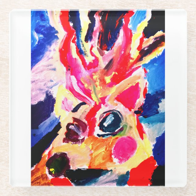 Deer winter joy glasuntersetzer (Vorderseite)