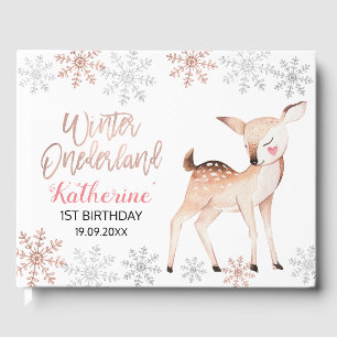 Deer Winter ONEderland 1. Geburtstag Gästebuch