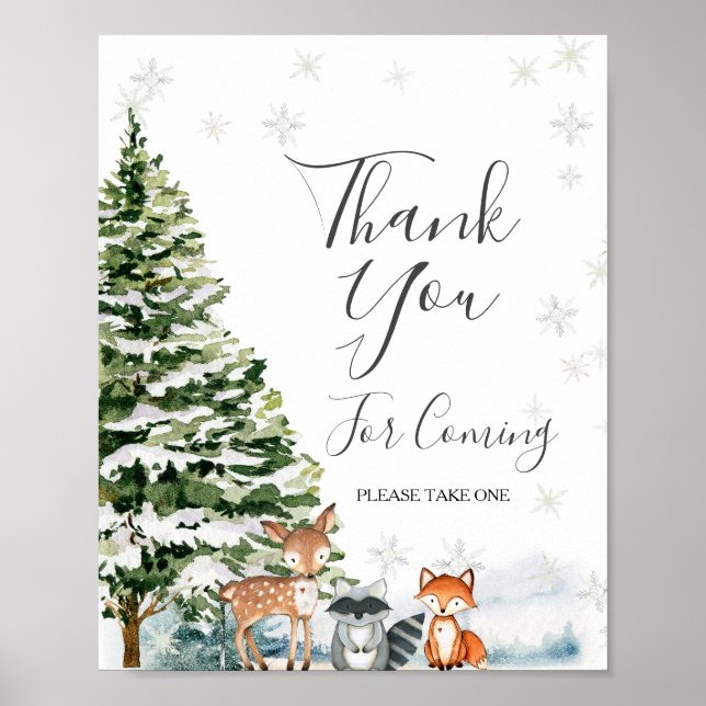 Deer Winter ONEderland Vielen Dank für Ihr Kommen Poster (Vorne)