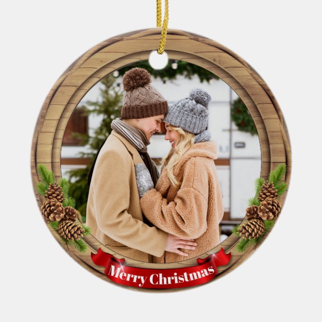 Deer Xmas Character Reindeer Animal Christmas  Cer Keramik Ornament (Vorne)