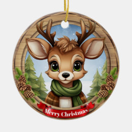 Deer Xmas Character Reindeer Animal Christmas Cer Keramik Ornament