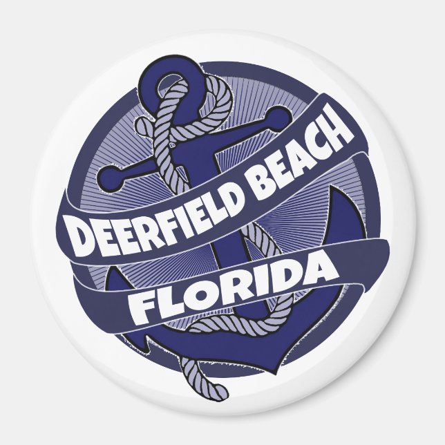 Deerfield Beach Florida Ankerdrehmagnet Magnet (Vorne)