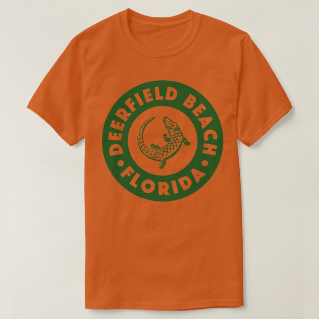 Deerfield Beach Florida Circle Green T-Shirt (Design vorne)