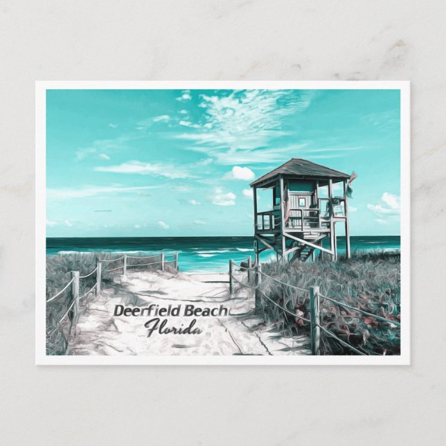 DEERFIELD BEACH FLORIDA POSTKARTE (Vorderseite)