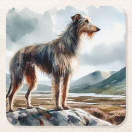 Deerhound Rechteckiger Pappuntersetzer