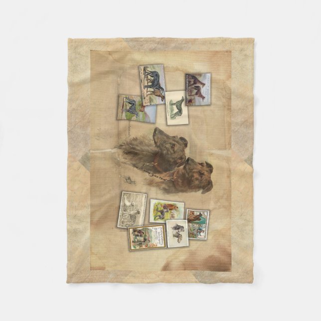 Deerhound Vintage Fleecedecke (Vorderseite)