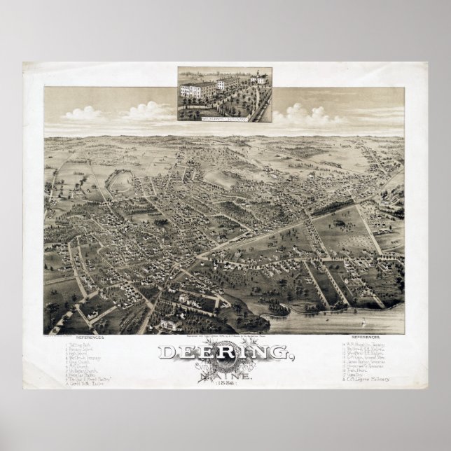 Deering, Maine 1886 Poster (Vorne)