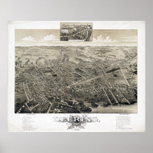 Deering, Maineplakat 1886 Poster
