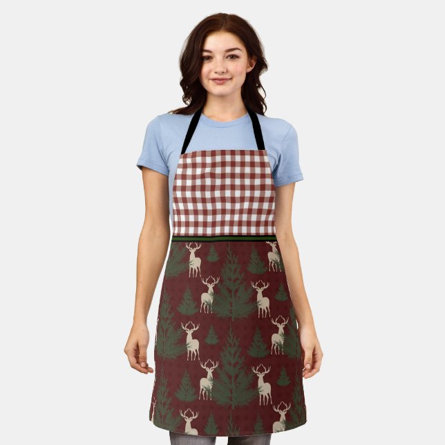 Deers & Trees Personalisierte Schürze (Getragen)