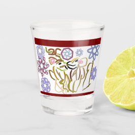 Deer's winter lover  schnapsglas