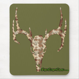 DeerSkull in Digital Brown für Jäger Mousepad