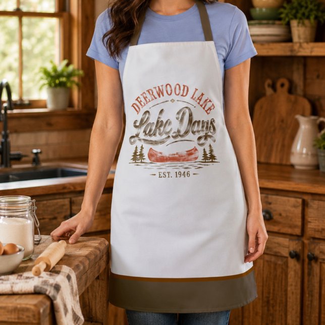 Deerwood 1946 Seeleben Kanu Schürze (Deerwood lake apron. Lake Days.)