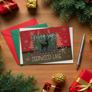 Deerwood Christmas Deer Rustikale Inspirivity Karte