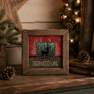 „Deerwood Lake“-Inspirivity-Viereck-Druck Fotodruck