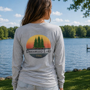 Deerwood Lake Sonnenuntergang langärmliges T-Shirt