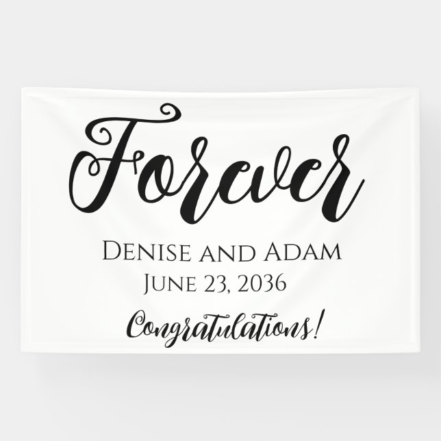 Deewig Hochzeitungs-Dekorationsbanner Banner (Horizontal)