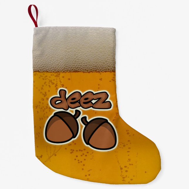 Deez Nüsse und Bier Kleiner Weihnachtsstrumpf (Vorderseite)