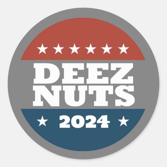 DEEZ NUTS 2024 RUNDER AUFKLEBER (Vorderseite)